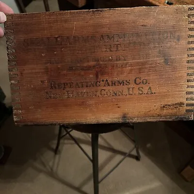 Vintage Winchester  Small Arms Ammunition Crate Wooden Box Ammo • $60