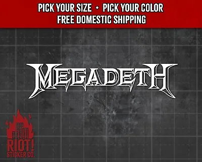 Megadeth Logo Decal For Car Sticker For Laptop Yeti Window Thrash Metal • $11.99