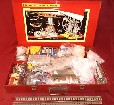 Vintage AC Gilbert No. 9 1/2 All Electric Automotive Erector Set 1938 Read • $314.91