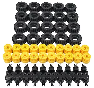 ☀️NEW Lego 30.4 X 14 Tire Wheel And Technic Axles Bulk Lot  50 Pieces Tread • $35.39