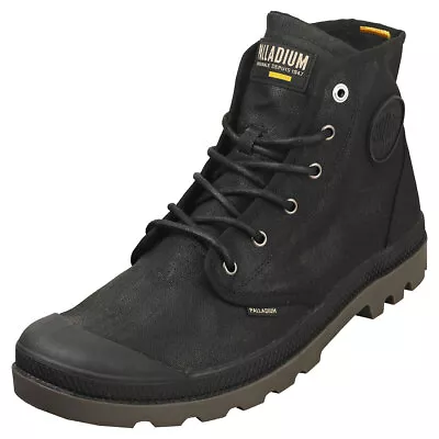 Palladium Pampa Hi Wax Mens Black Casual Boots - 9 UK • £66.49