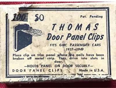 Old Time 1937 - 1949 Chevy Gmc Nos Door Panel Clips Lot Of 50 Thomas Brand Old!! • $10.50