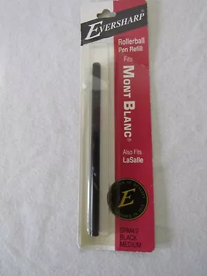 Vtg Eversharp Rollerball Pen Refill Black Medium Fits Mont Blanc & LaSalle • $13