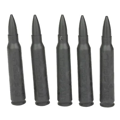 Magpul Industries MAG215-BLK Hard Polymer 5.56X54mm 5 Pack Black Dummy Rounds • $10.93
