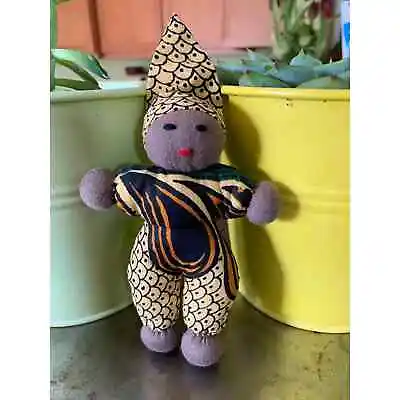 £28.23 • Buy Vintage Waldorf South African Doll Handmade, Batik Dress With Beads