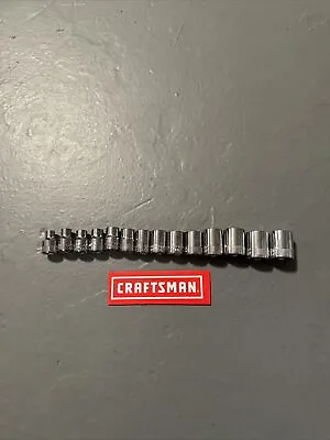 Craftsman Socket Set 3/8  Drive 14 Piece 6 Pt Point Metric Chrome 6mm-19mm • $25