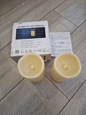 £6.99 • Buy 2 Pack Waterproof Outdoor Flameless Candles,  Battery Operated, Customer Returns