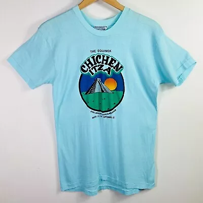 Vtg 80s Chichen Itza Mayan Equinox Souvenir Tee Sz M Mexico Archaeological Site  • $29.99