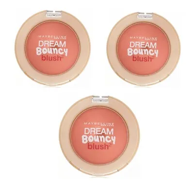 Lot Of 3! MAYBELLINE Dream Bouncy Blush Peach Satin #20 New! Peach Satin - Deal! • $9.95