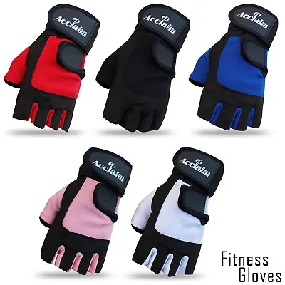 ACCLAIM Fitness Double Strap Weight Lifting Body Building Fit Wheelchair Gloves • $11.74