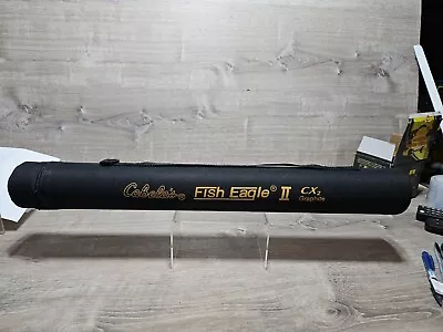 Cabela’s Fish Eagle II CX2 Graphite Fishing Rod Tube Carrying Case Black 2' Long • $19.99