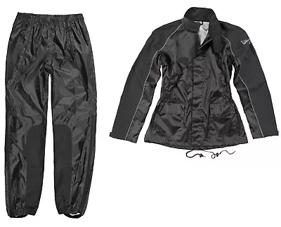 Joe Rocket RS-2 Womens 2-Piece Motorcycle Rain Suit Black • $83.96