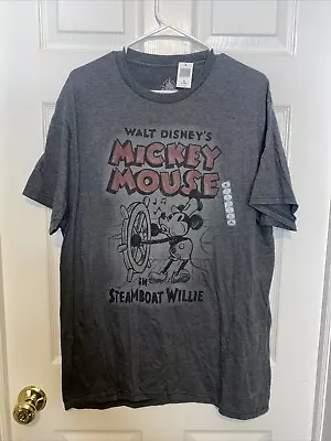 Disney Parks Mickey Mouse Steamboat Willie Mens XL Tee T Shirt 1675 • $18.95