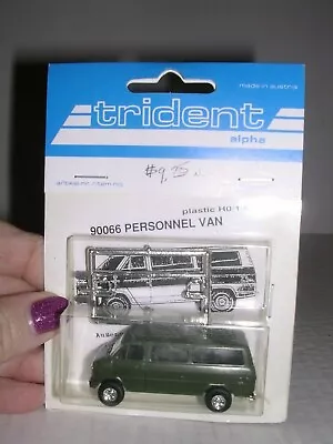 TRIDENT #90066  Chevy Personnel Van Military  Olive   H.O.Scale 1/87 • $24.99