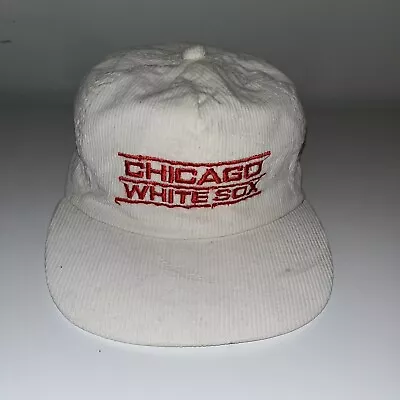 Adult Vintage Chicago White Sox Ace Hardware Logo Corduroy Snapback Cap Hat • $16.95