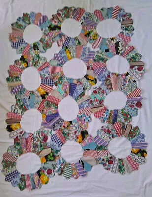 12 Vintage Dresden Plate Quilt Pieces 13  Each • $48