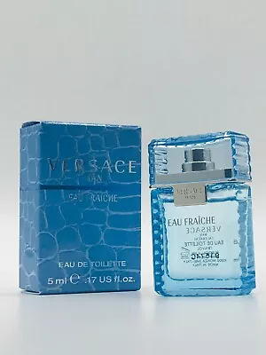 Versace Eau Fraiche Men Cologne Splash 0.17 Oz New In Box • $10.95