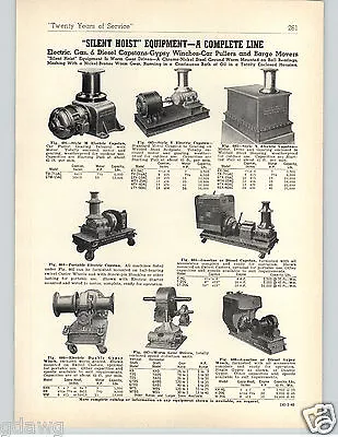 1951 PAPER AD 5 PG Silent Hoist Tractor Equipment Capstans Gypsy Winches Winch • $27.99