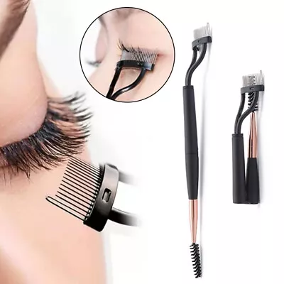 Eyelash Comb Lash Lifting Mascara Separator Eyebrow Brush Eyeliner Pen Foldable • $2.34