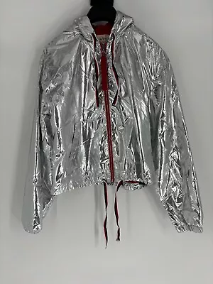 NWT Ashley Sunrise Collection Metallic Silver Shine & Red Jacket Women's Medium • $18