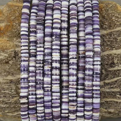 Wampum Quahog Shell Heishi Disk 4mm 5mm 6mm • $30