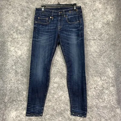 R13 Boy Skinny Jeans Womens 26 Howell Indigo Italian Denim Stretch Mid Rise $425 • $59.99