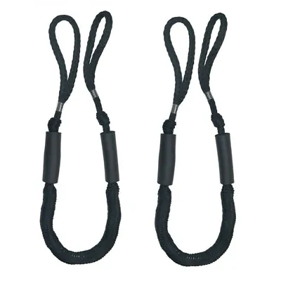 2 Pcs 3.5-5.5 Ft Bungee Dock Line Mooring Rope For Boat  Black US SHIPPING • $15.85