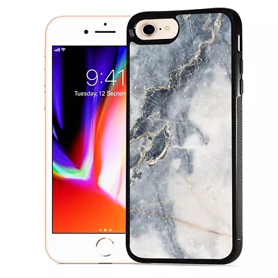 ( For IPhone 7 Plus ) Back Case Cover H23236 Grey Marble • $9.99