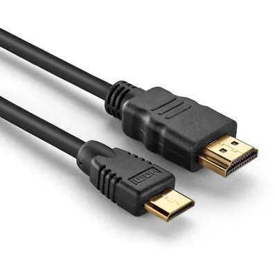 Black 6FT MINI HDMI To HDMI Cable Cord Adapter HD Gold Plated Connector • $7.39