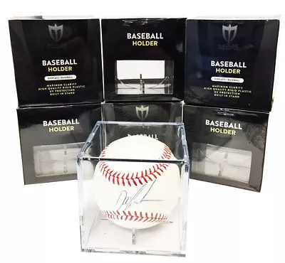 6 Max Pro Baseball Display Case Cubes 98% Archival UV Protection And Cradle • $23.94