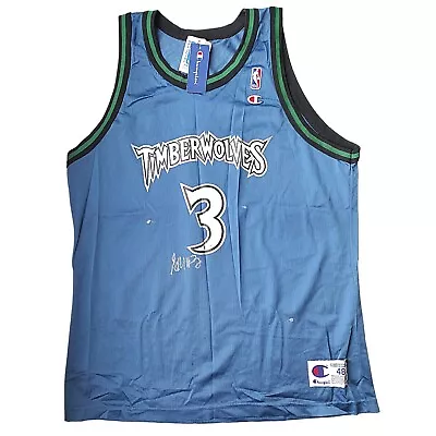 Stephon Marbury Minnesota Timberwolves Signed Champion Jersey Beckett Autograph • $210.35