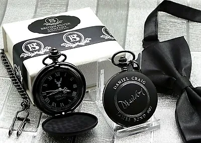 Signed DANIEL CRAIG Pocket Watch + Chain Memorabilia JAMES BOND 007 Autographed • £28.99