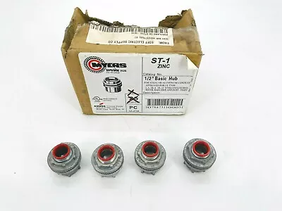 Box Of 4 New Myers ST-1 Zinc 1/2  Conduit Hub 446B Cooper Crouse Hinds • $56.74