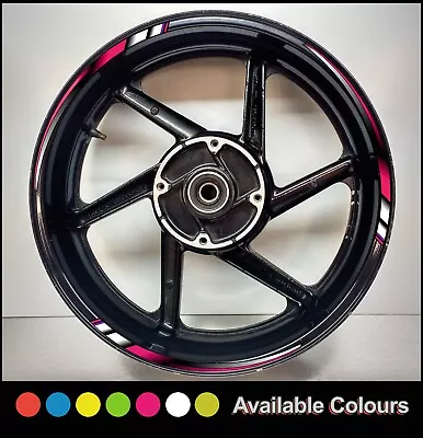Pink Tapered Motorcycle Wheel Rim For Rims Tape Stickers Bike Decal 221 • $12.62