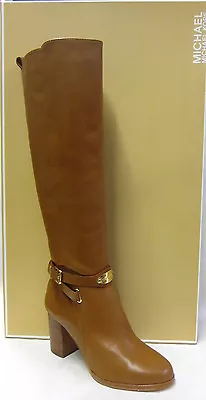 Michael Kors Arley Luggage Knee High Boots - Size 11 • $249.99