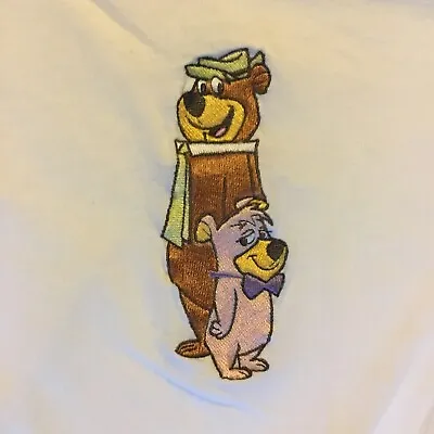 Vintage Rare YOGI BEAR  Too Cute  Long Sleeve White T Shirt L Embroidered EUC • $60