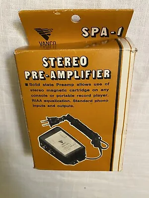 Vintage Vanco SPA-1 Solid State Stereo Pre-Amplifier 117v AC 60Hz  • $24.99