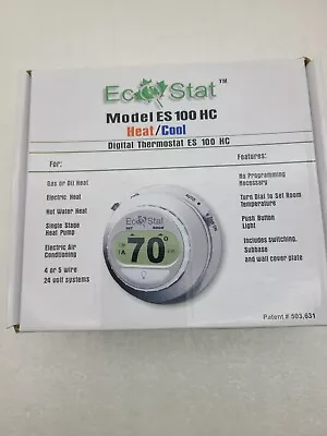 Ecostat Digital Heat/cool Thermostat 24V Mercury Free 5-1/2  Round Plate • $26.99