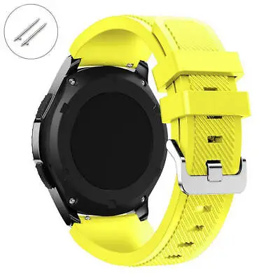 Yellow Rubber Silicone Replacement Watch Band Strap Quick Release Pins #4055 • $11.95
