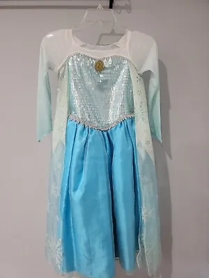 Disney Princess Elsa Frozen Kids Halloween Costume Dress Size 7/8 • $45