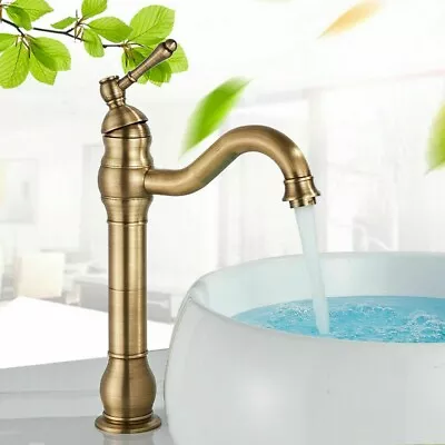 Modern Tall Faucets Waterfall Bathroom Tap Basin Sink Mixer Taps Single Lever UK • £47