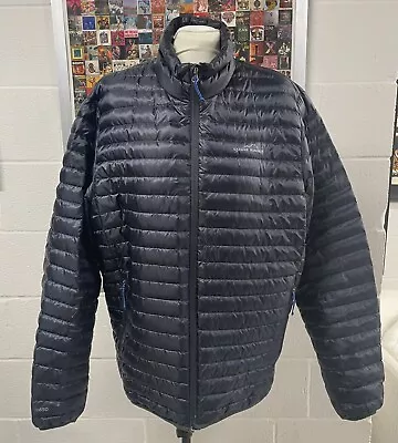 Eddie Bauer Packable Microlight EB650 Down Zip Jacket Coat Navy Mens Size L • $45