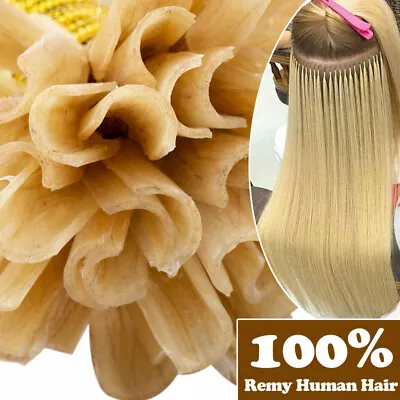 Nail U Tip Real Remy Human Hair Extensions Keratin Bonding Hot Fusion Thick 200S • $40.42