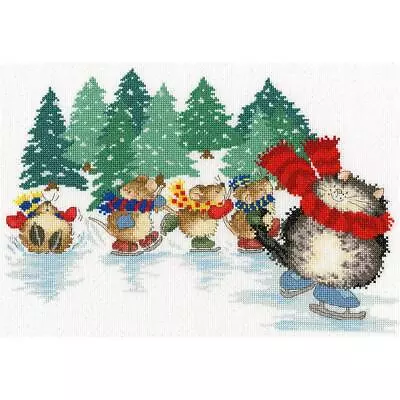 Bothy Threads Counted Cross Stitch Kit  Mice Skating  35x24cm XMS19 • $47.07