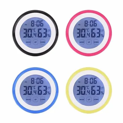 Digital Temperature Humidity Time Function Wall Clocks Backlight For Bedroom • $14.20