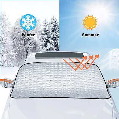 Magnetic Car Windshield Snow Cover Winter Ice Frost Guard Sun Sunshade Protector • $10.48