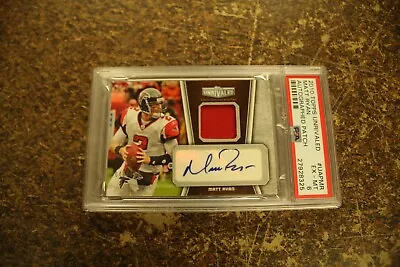 Matt Ryan 2010 Topps Unrivaled Game Used Patch Red Auto 46/149 Psa 6 • $44.72