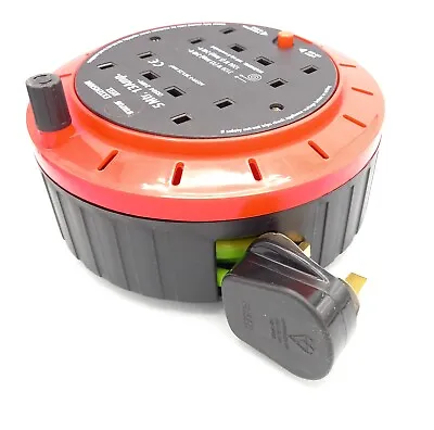 Electric Cable Extension Reel Socket Power Supply 4 Sockets 5 Metre 13 Amp • £15.99