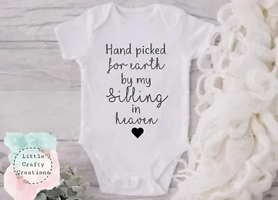 Handpicked For Earth By My Sibling In Heaven Personalised Rainbow Baby • £6.99