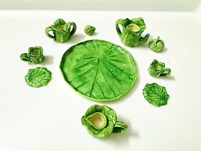 Porcelain Tea Set Lotus Leaves Mini Size Home Decor  • $16.99